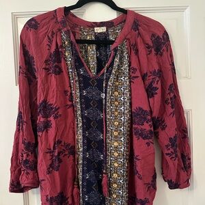 Floral Bohemian Women's Top